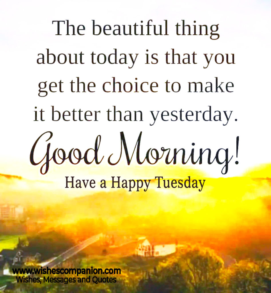 Happy Tuesday Morning Wishes and Images - Wishes Companion