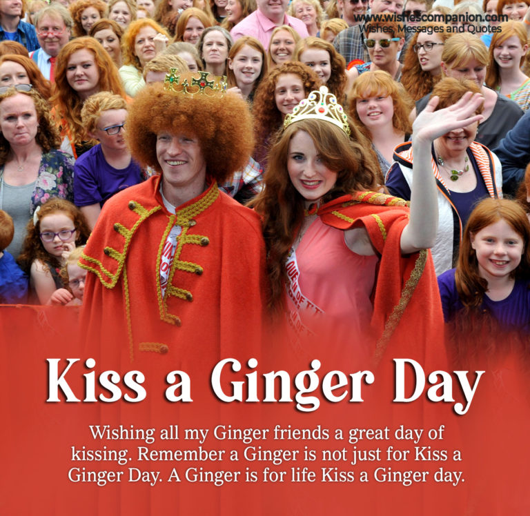 National Kiss a Ginger Day Wishes, Messages and images