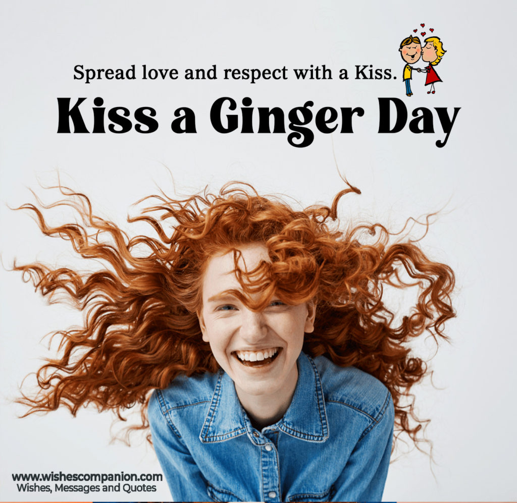 National Kiss a Ginger Day Wishes and Greetings