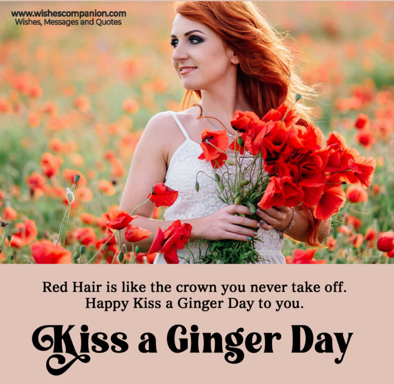 National Kiss a Ginger Day Wishes, Messages and images