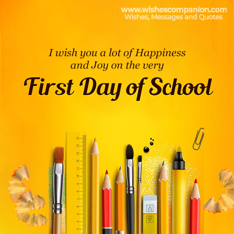 First Day School Wishes For Baby Girl