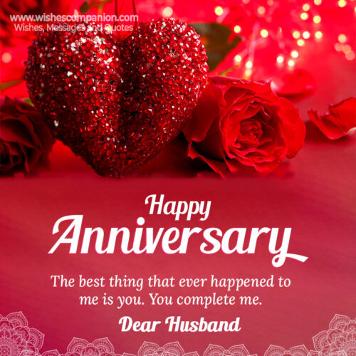 50+ Wedding Anniversary Wishes and Messages for Husband