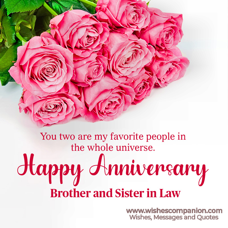 Wedding Anniversary Wishes For Brother And Sister In Law