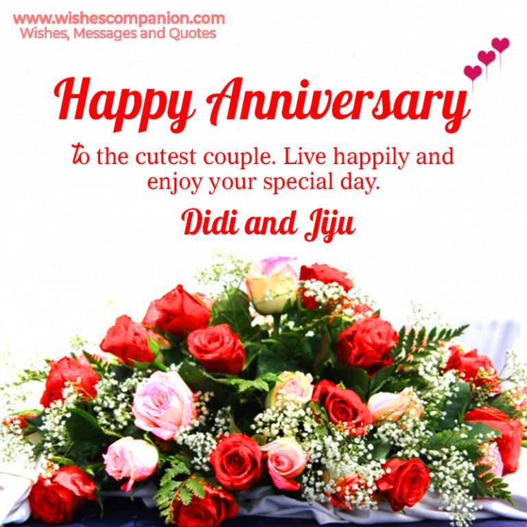 Anniversary Wishes For Sister and Jiju - Wishes Companion