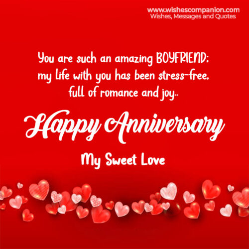 Best Anniversary Wishes, Messages, Status For Boyfriend