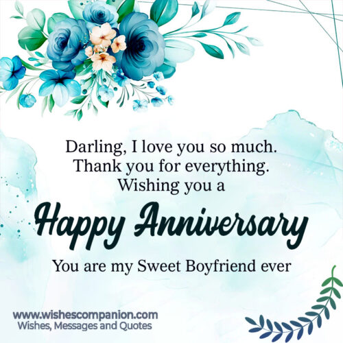 Best Anniversary Wishes, Messages, Status For Boyfriend