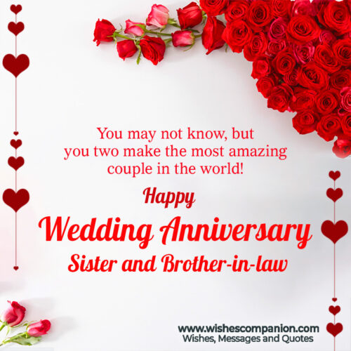 Anniversary Wishes For Sister and Jiju - Wishes Companion