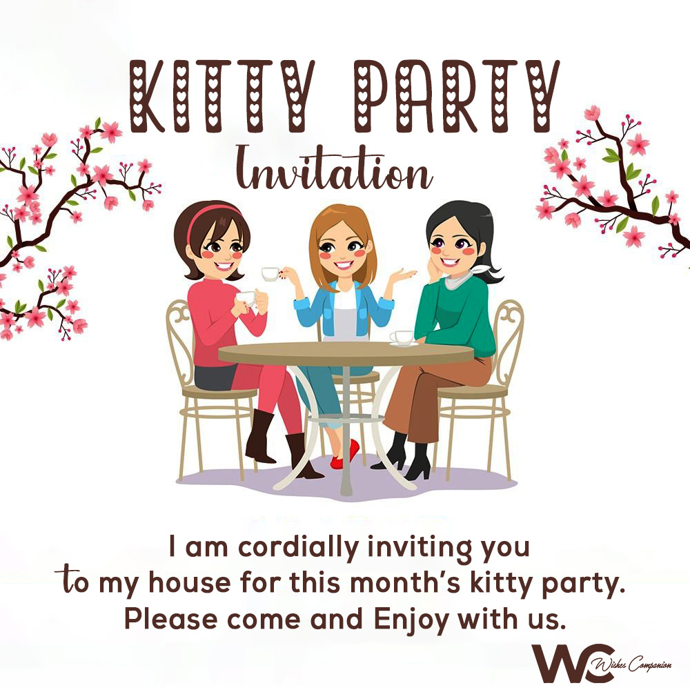 Excellent Kitty Party Invitation Messages And Wordings Ideas