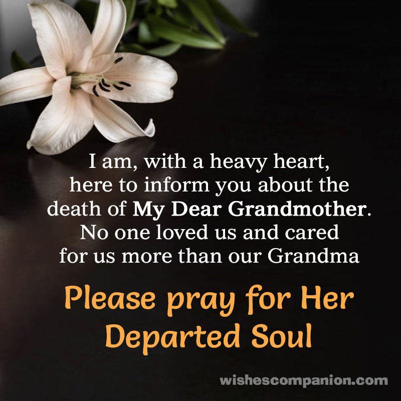 the death of my dear grandmother